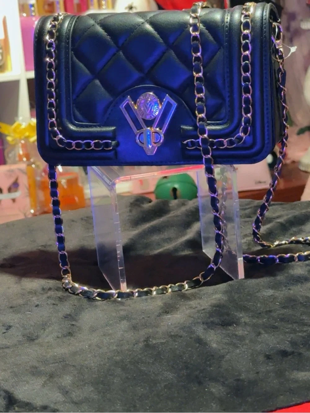 Valentino Orlandi Crossbody with gold accents turn lock closure
